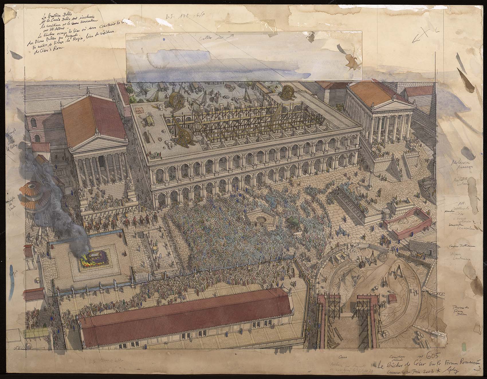 Roma (Rom), Cäsars Scheiterhaufen auf dem Forum - Jean-Claude Golvin