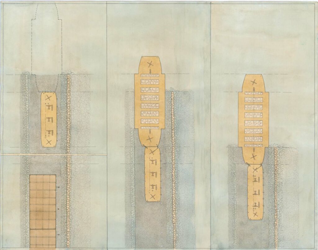 Dessin - Le plan de la construction de la jetée