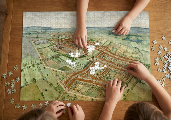 Puzzle 1000 pièces "Abbaye de Cluny"