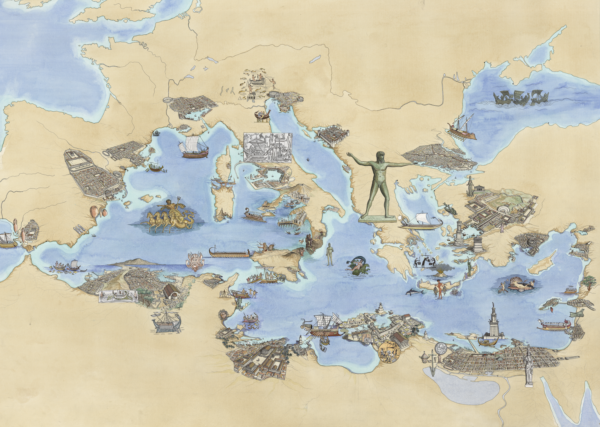 La boutique communique... offre spéciale sur la "Carte iconique des ports de la Méditerranée à l'époque romaine"