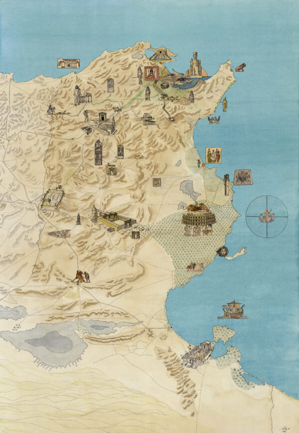 Carte iconique de la Tunisie antique