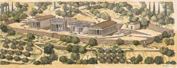 GRAND FORMAT - Sanctuaire de Marmaria à Delphes (Grèce)