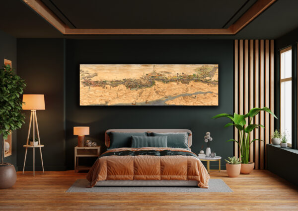 GRAND FORMAT - Carte iconique de la vallée du Nil (Égypte)